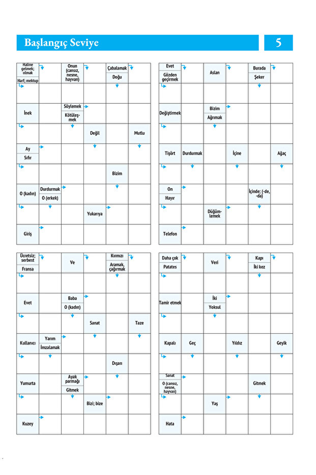 İngilizce Öğreten Çengel Bulmaca - 4
