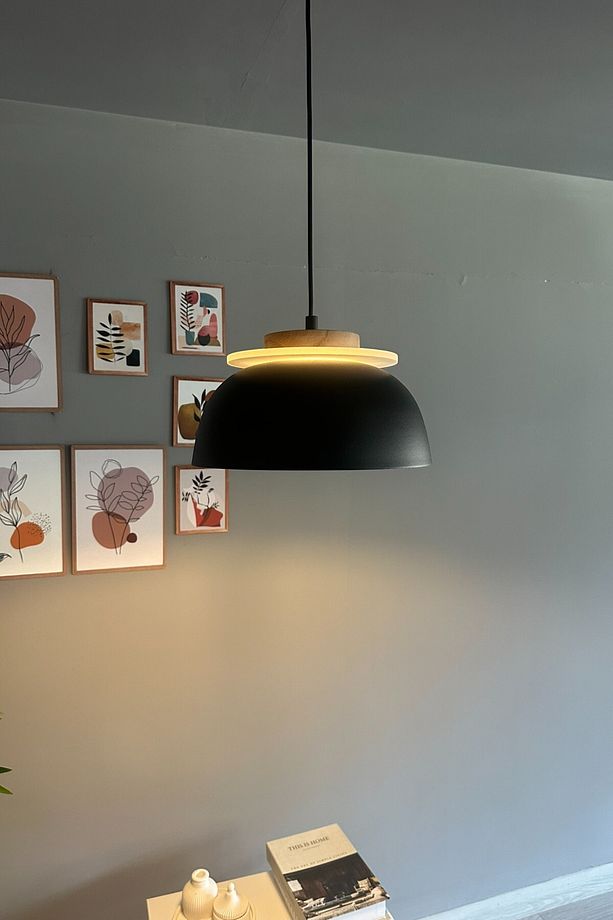 Revola Siyah Tekli Avize Iç Mekan Aydınlatma Dekoratif Mutfak Cafe Salon - 5