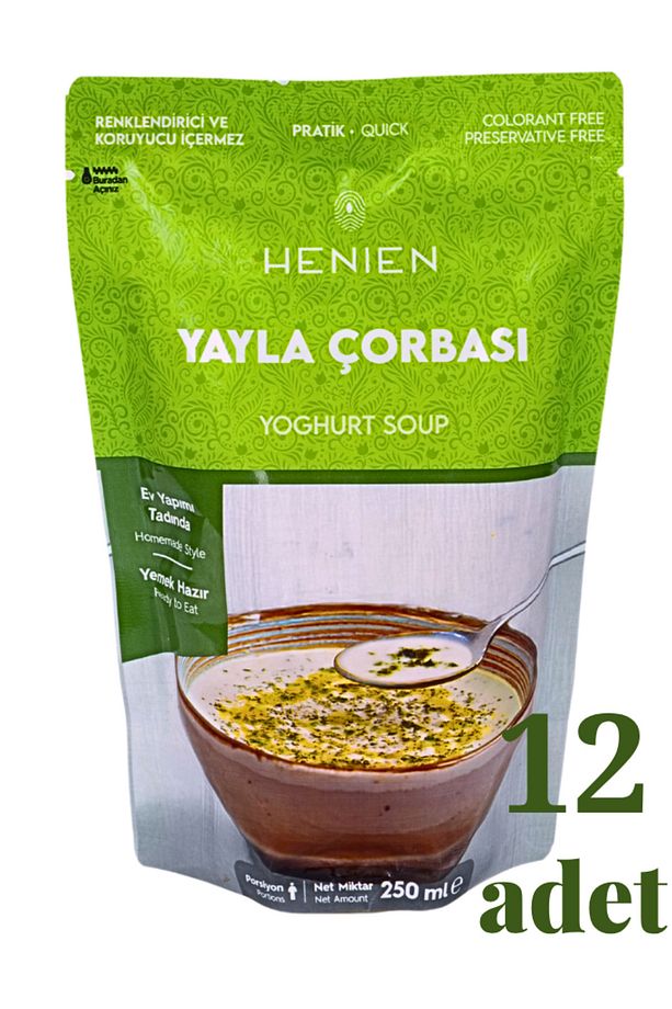 Hazır Yayla Çorbası - Pratik Ev Lezzetinde Çorba 250 Ml X 12 Adet - 1
