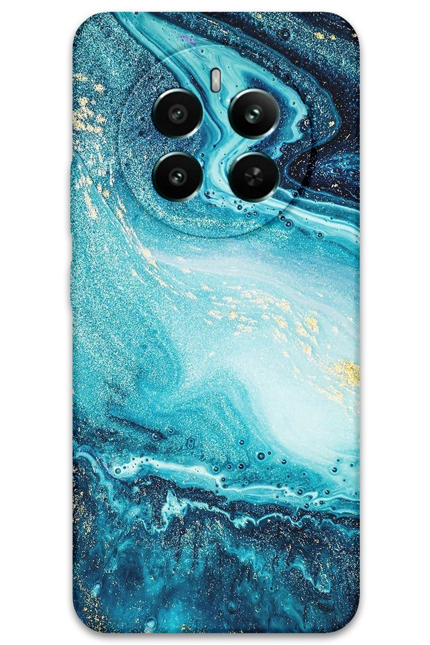 Realme 12 Pro Plus Compatible Marble Pattern Phone Case + Screen Protector - 5818