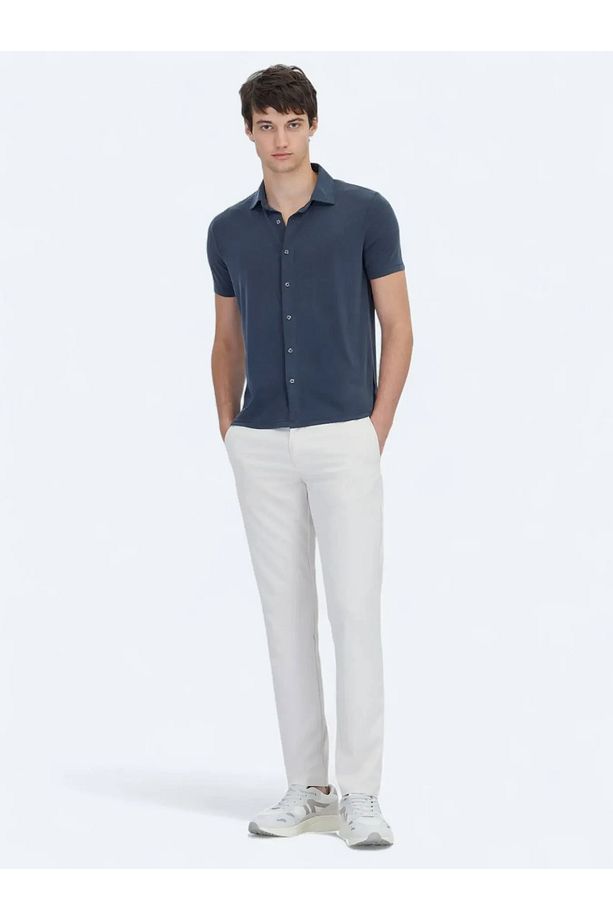 Antrasit Düz Regular Fit Casual Gömlek - 2