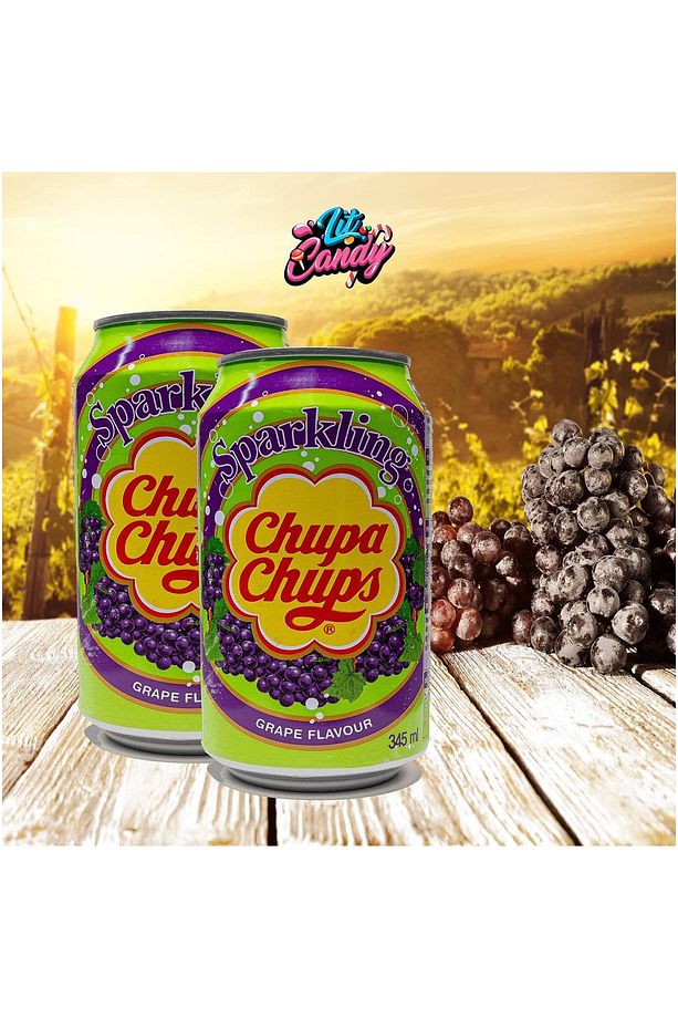 CHUPA CHUPS SPARKLİNG GRAPE FLAVOUR 345 ML * 6'LI - 5