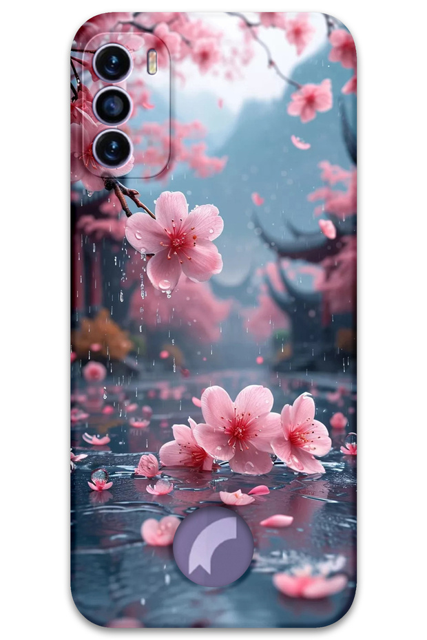 Reeder S19 Max Pro S Compatible Flower Patterned Phone Case + Screen Protector - 5794