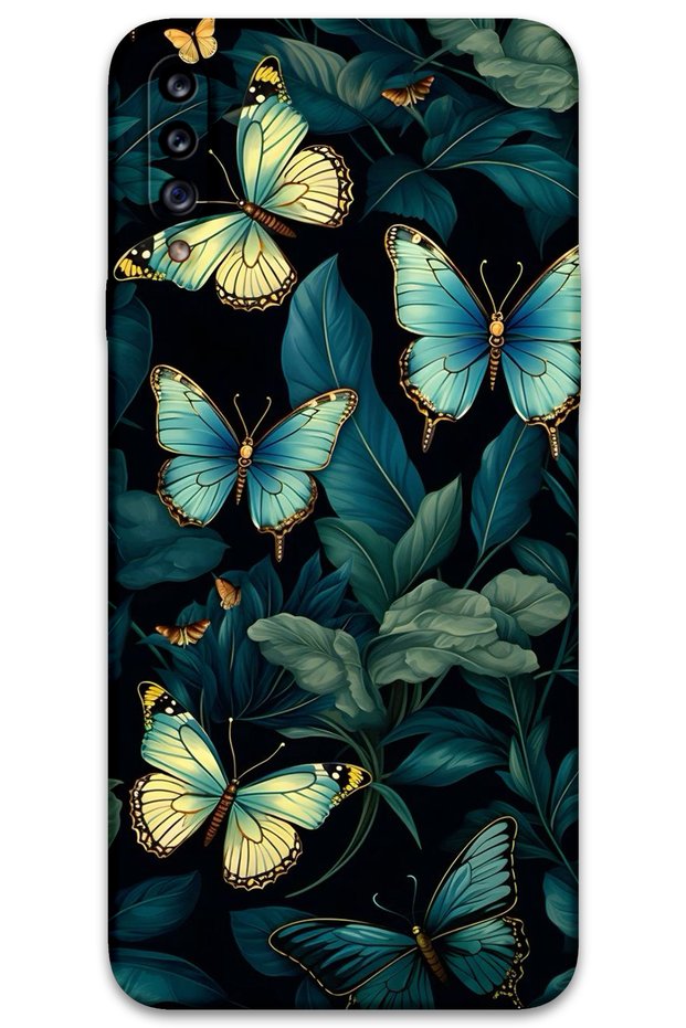 Galaxy A20S Compatible Butterfly Pattern Phone Case + Screen Protector - 5791