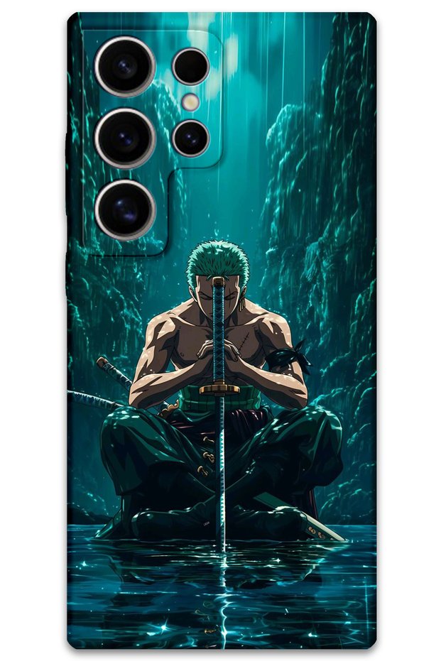 حافظة هاتف متوافقة مع هاتف Galaxy S22 Ultra بنمط الرسوم المتحركة + واقي شاشة - 5757