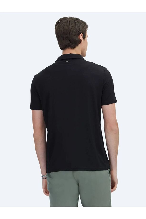 Siyah Düz Regular Fit Casual Gömlek - 6