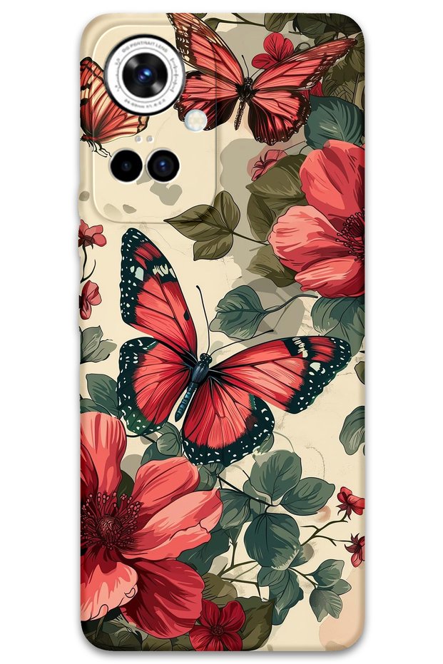 Tecno Camon 19 Pro Compatible Butterfly Pattern Phone Case + Screen Protector - 5795