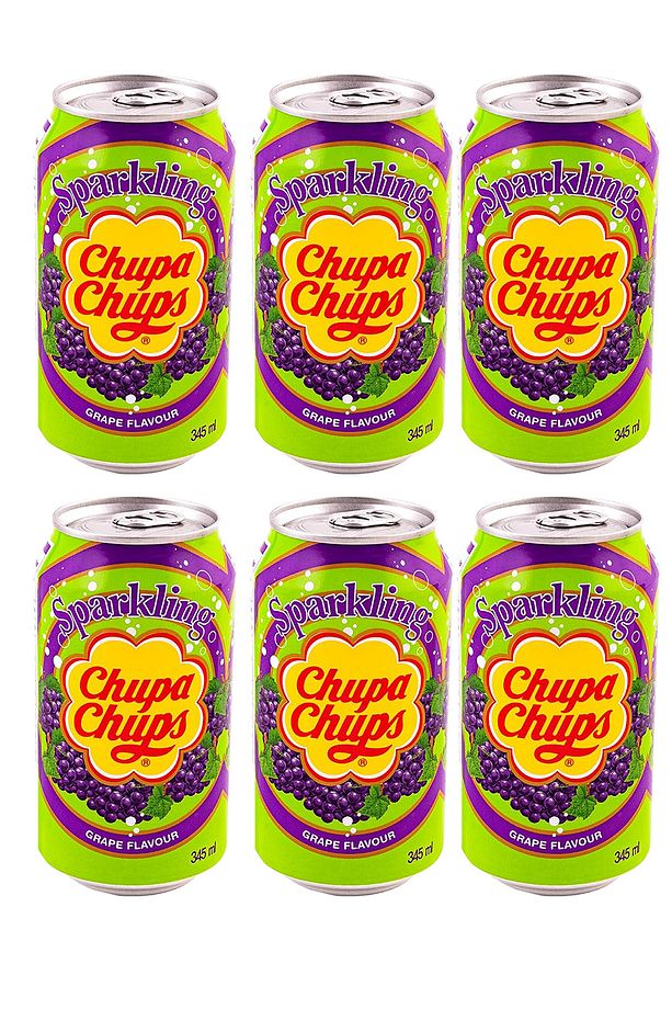 CHUPA CHUPS SPARKLİNG GRAPE FLAVOUR 345 ML * 6'LI - 6