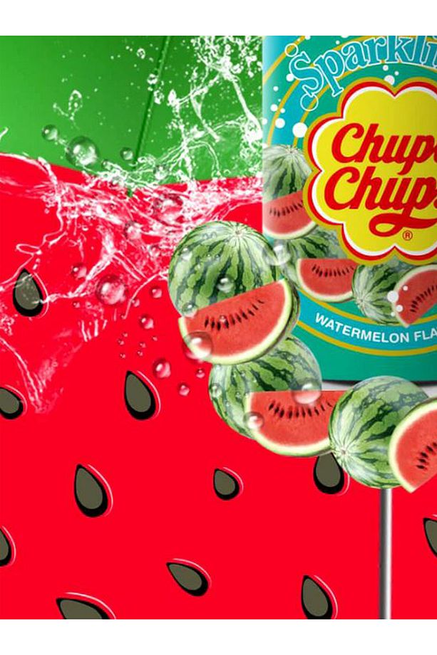 CHUPA CHUPS SPARKLİNG WATERMELON FLAVOUR 345 ML * 3'LÜ - 5