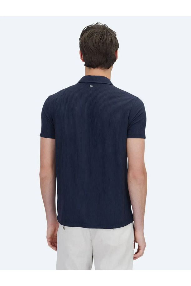 Lacivert Desenli Regular Fit Casual Gömlek - 5