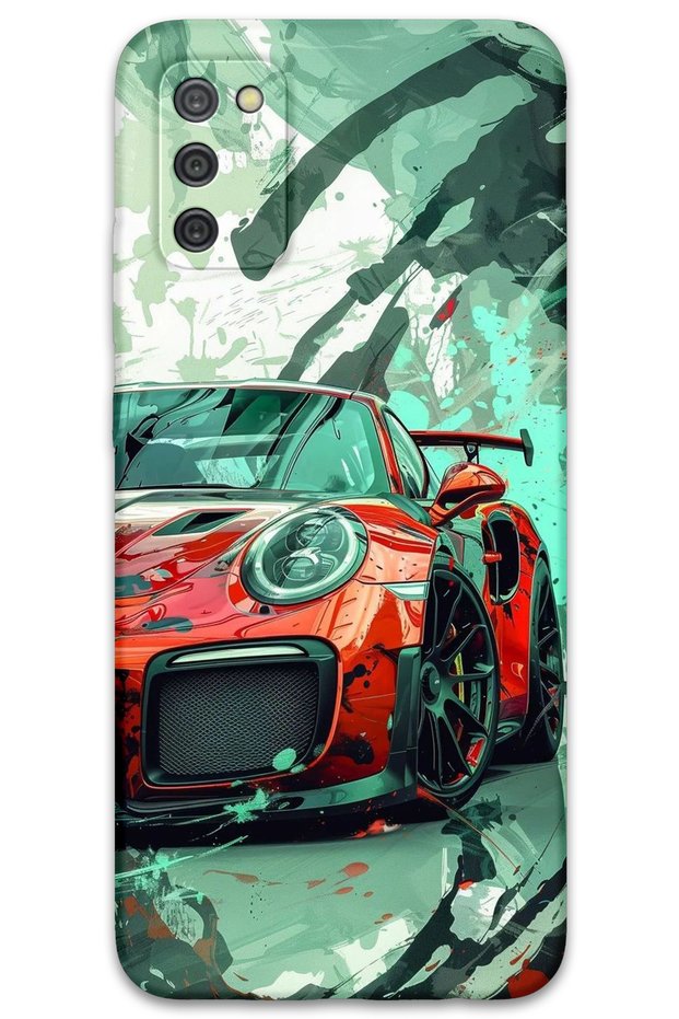 Galaxy A02S Compatible Car Pattern Phone Case + Screen Protector - 5765