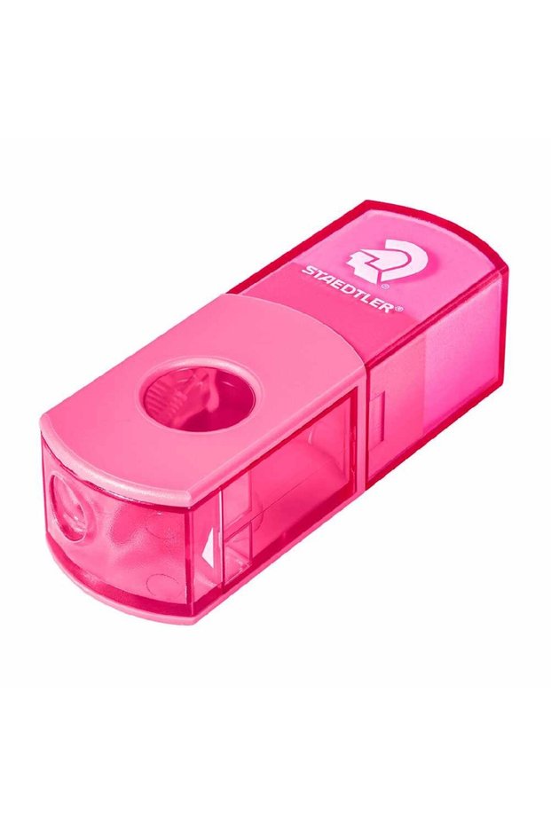 Plastic sharpener with eraser, Staedtler, various colors
