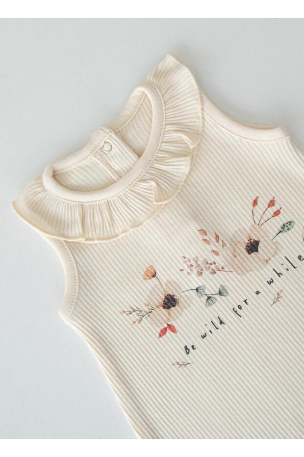 Organik For a While Şort Tulum Natural - 2