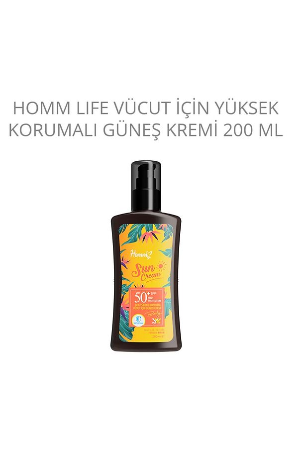 Homm Life Vücut Için Yüksek Korumalı Güneş Kremi 200 ml - 1