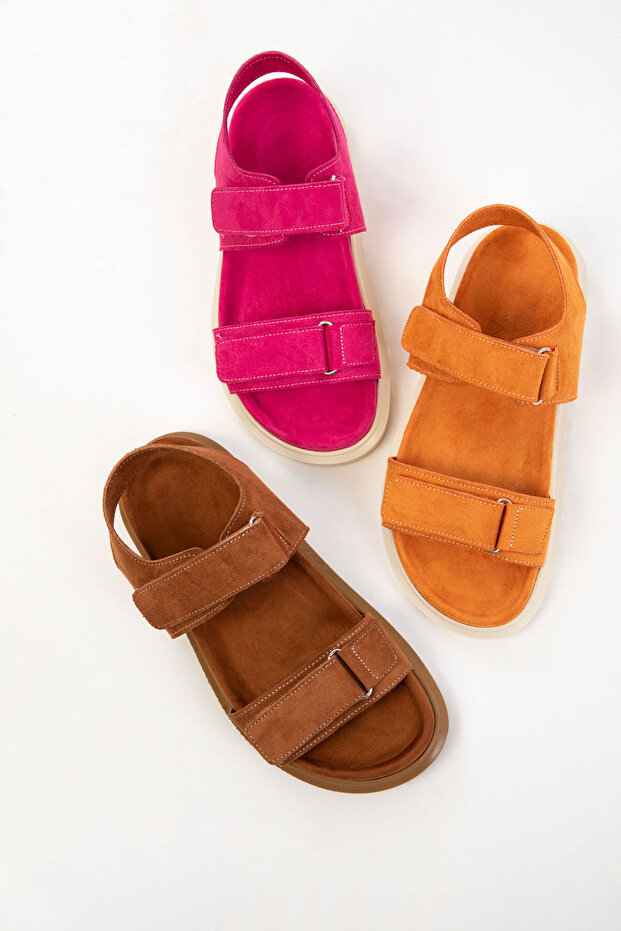 Tan Suede Women's Sandals 20694