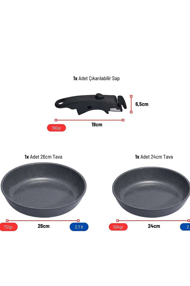Sök Tak Tava Seti 24+26 cm - 2