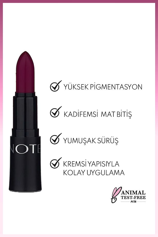 Mattemoist Lipstick Mat Bitişli Ruj 308 Brand - Koyu Mor - 2