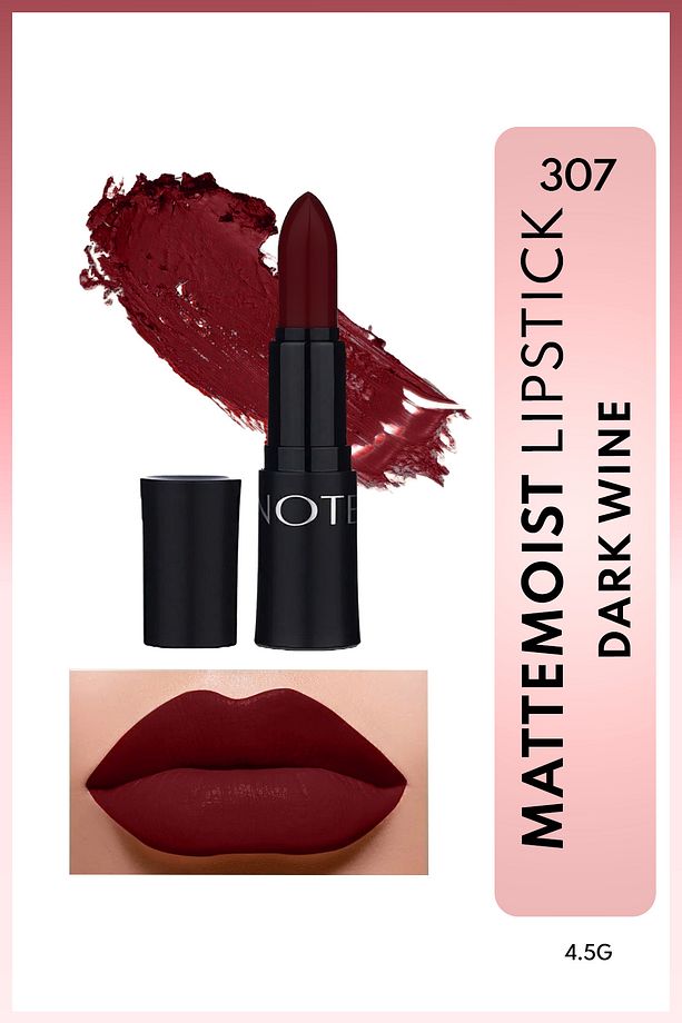 Mattemoist Lipstick Mat Bitişli Ruj 307 Dark Wine - Bordo - 1