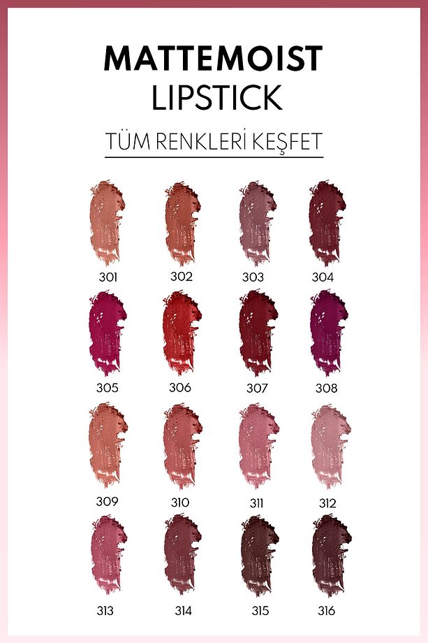 Mattemoist Lipstick Mat Bitişli Ruj 314 Mocha Rain - Kahverengi - 3