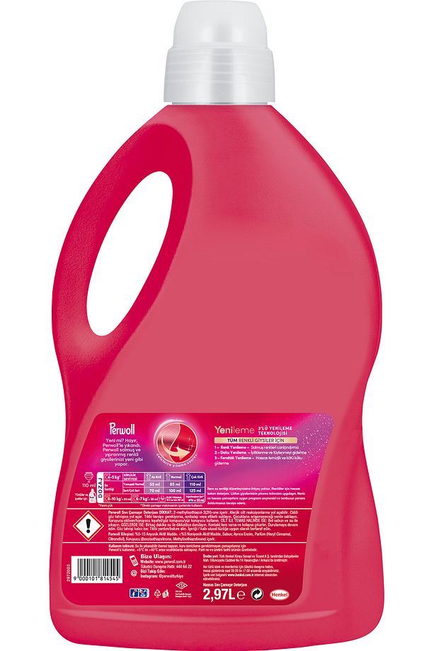 Sıvı Deterjan Yenileme Renkli 2.97L 2'li Set (Toplam 5.94L) – Canlı Renkler İçin Temizlik - 3