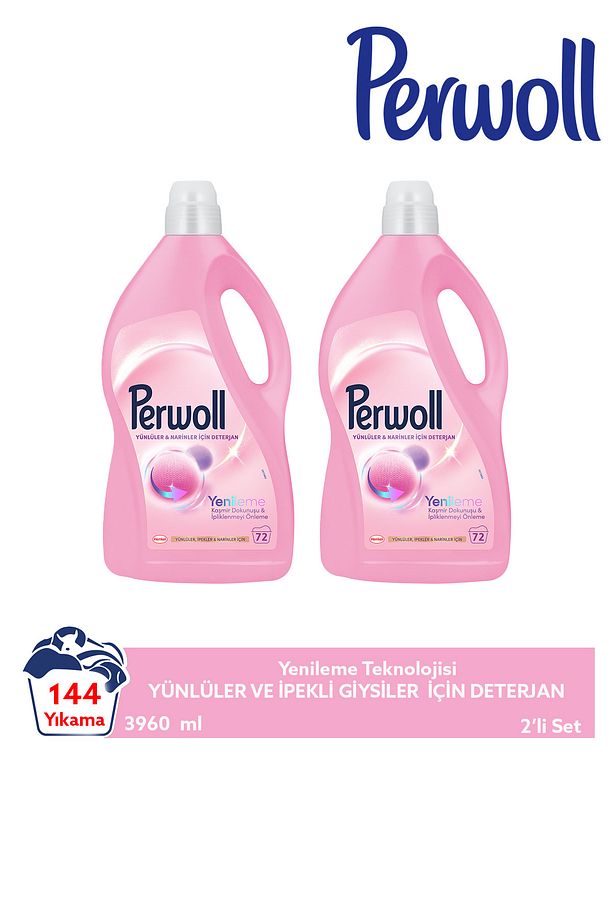Yünlü ve İpekli Kumaşlar İçin Sıvı Deterjan 3.96L x2 – 144 Yıkama Renk Koruma & Yumuşaklık - 1