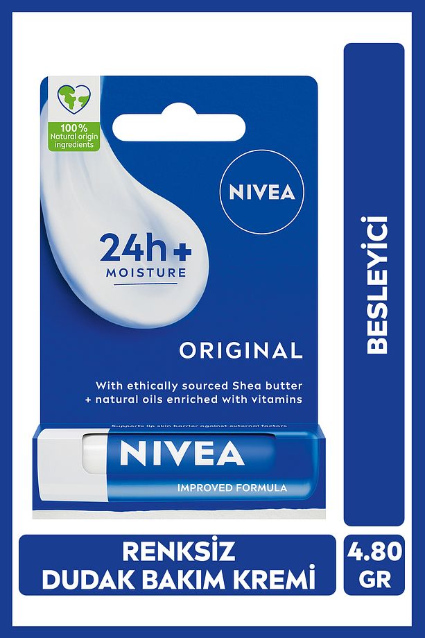 Original Care Renksiz Dudak Bakım Kremi 4.8gr, 24 Saat Nemlendirici, Besleyici, Shea Yağı - 1