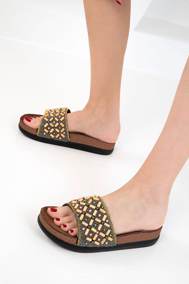 Füme Kadın Terlik 20676 - 5