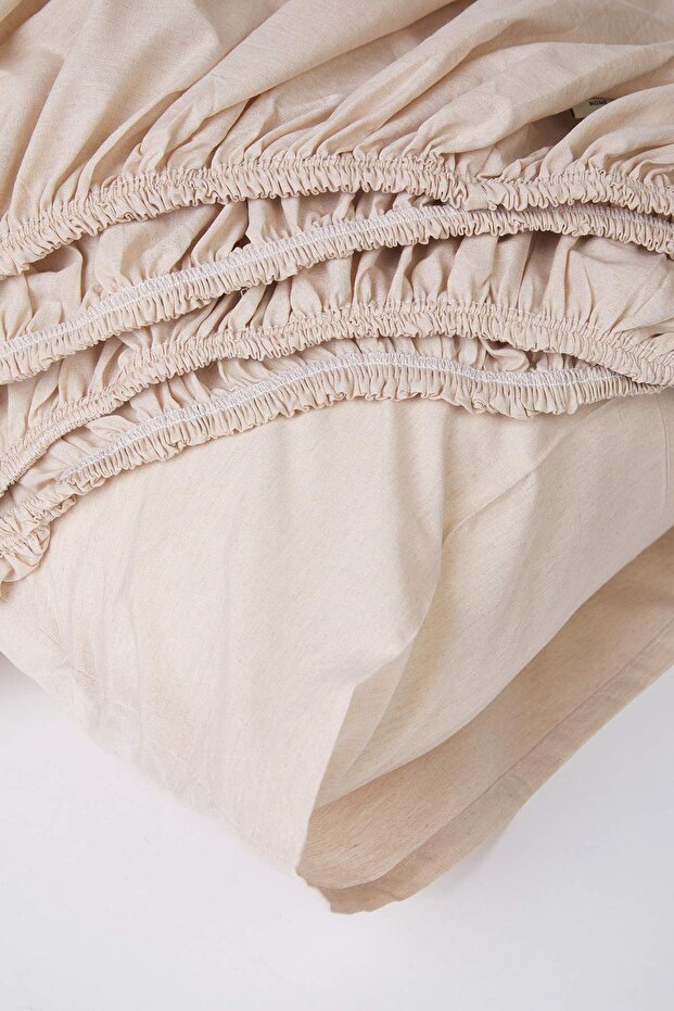 Tek Kişilik Lastikli Kolay Ütülenebilir Çarşaf 100x200+30cm & Tekli Yastık Kılıfı 50x70cm - 4