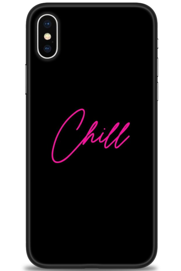 حافظة آيفون X مطبوعة بدقة HD - Chill - MRC