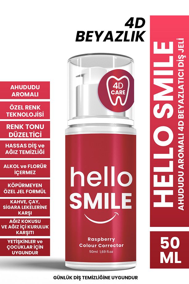 Hello Smıle Ahududu Aromalı 4d Beyazlatıcı Diş Jeli - 1