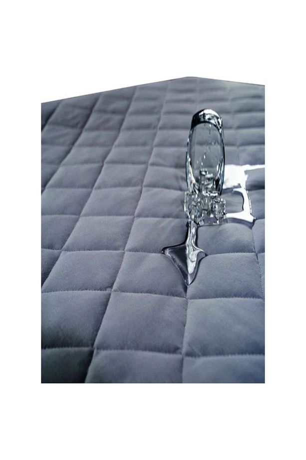 Gri %100 Pamuk Kapitone Fitted Su Sıvı Geçirmez Yatak Koruyucu Tek-Çift Kişilik-Battal Yatak Alezi - 9