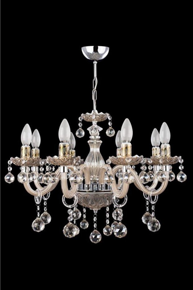 Almira 8'li Krem Avize - 1