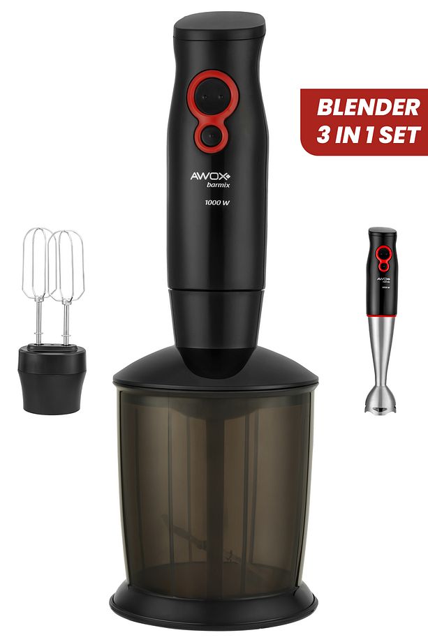 Barmix 3in1 1000 Watt Çıkabilir Çelik Uçlu 3'lü Blender & Mikser Seti - 2