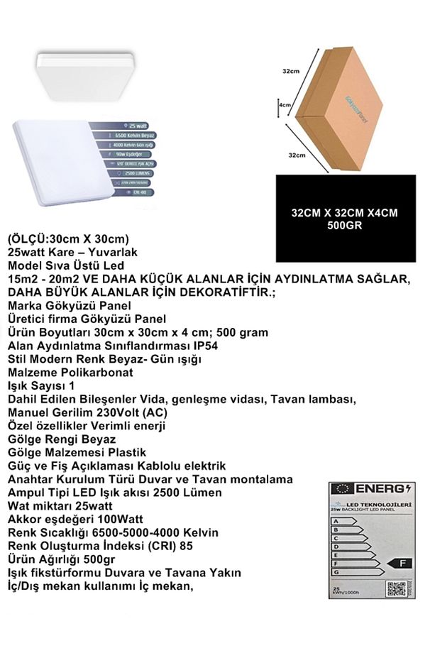 Mutfak Avize 25watt-30cm X 30cm Lüks Led Aydınlatma, Avize Modelleri, Mutfak Avize Modelleri (yeni) - 8