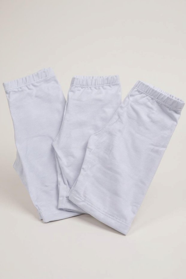 Girls' White Color Cotton Short Tights over the Knee 3 Pcs Dondeza-Tutku Sales Shop