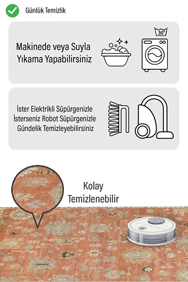 Katil Civciv Baskılı Yuvarlak Dokuma Taban Halı 174 YNG - 4