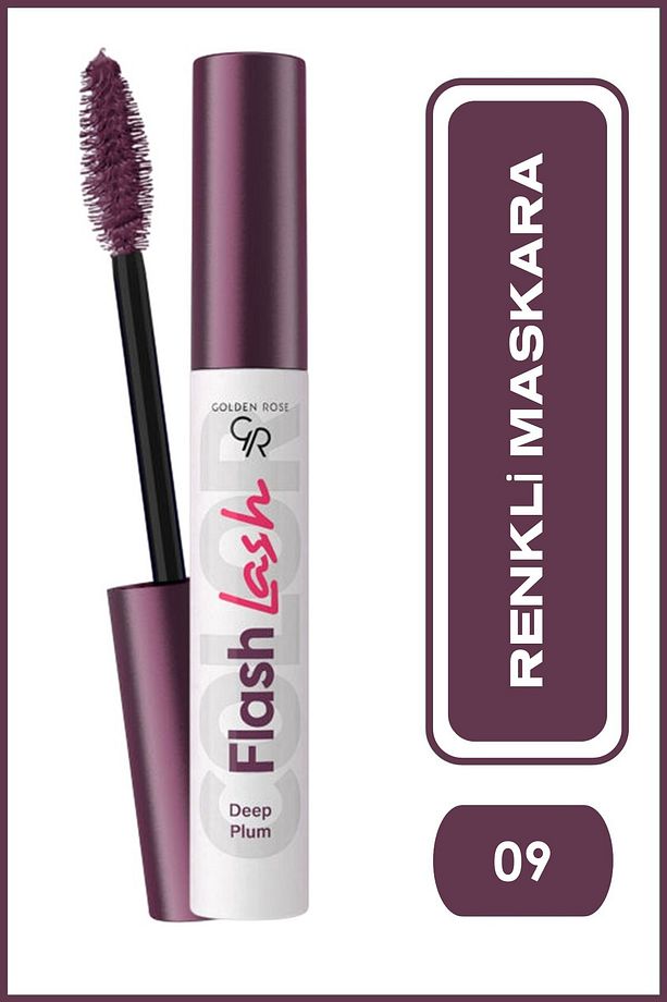 Flash Lash Colored Mascara 09 Deep Plum Renkli Maskara 9 ml - 1