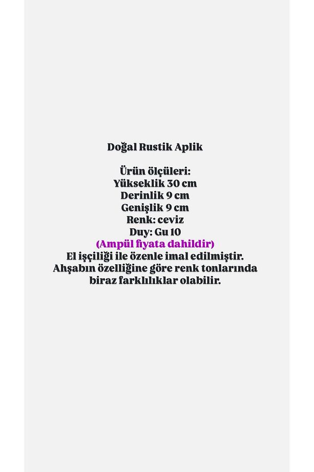 Yansıtma Tasarımlı Tek Yönlü Ahşap Salon Hol Cafe Otel Duvar Aplik Avize - 5