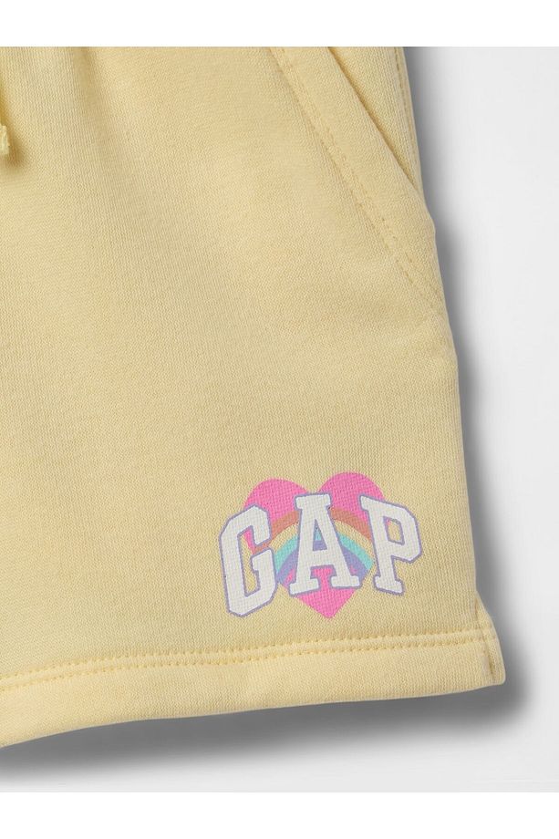 Kız Bebek Sarı Gap Logo Havlu Kumaş Pull-On Şort - 2