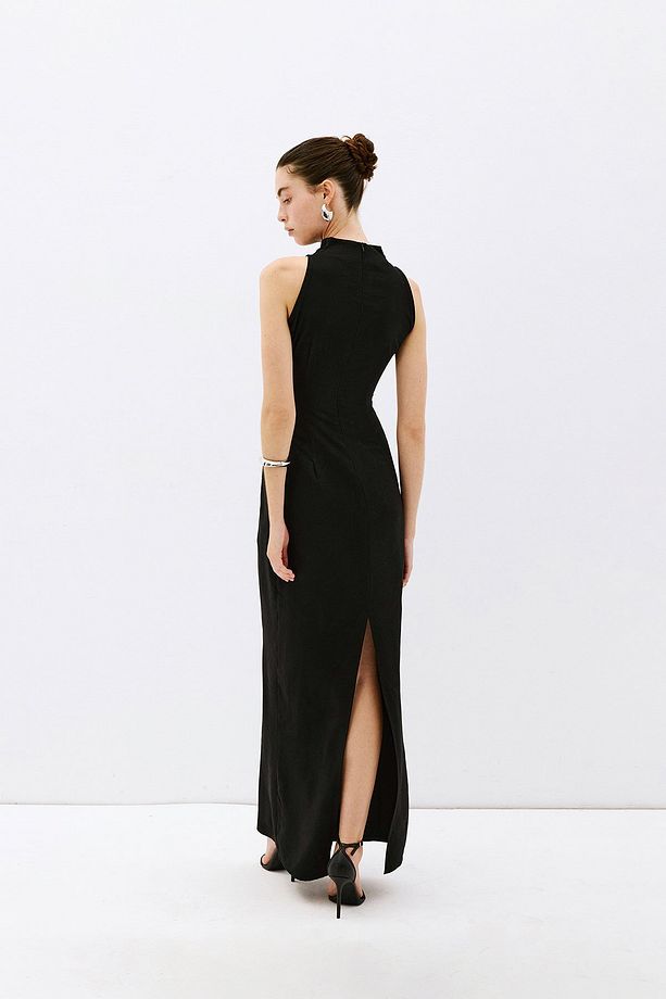 Exclusive drapeli maxi elbise - 6
