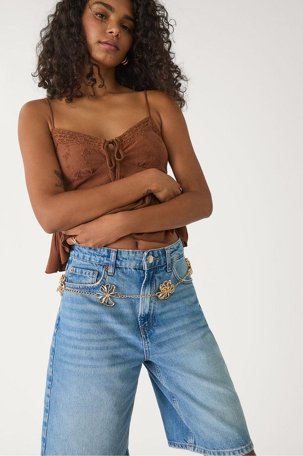 D95 Denim Bermuda Şort - 1