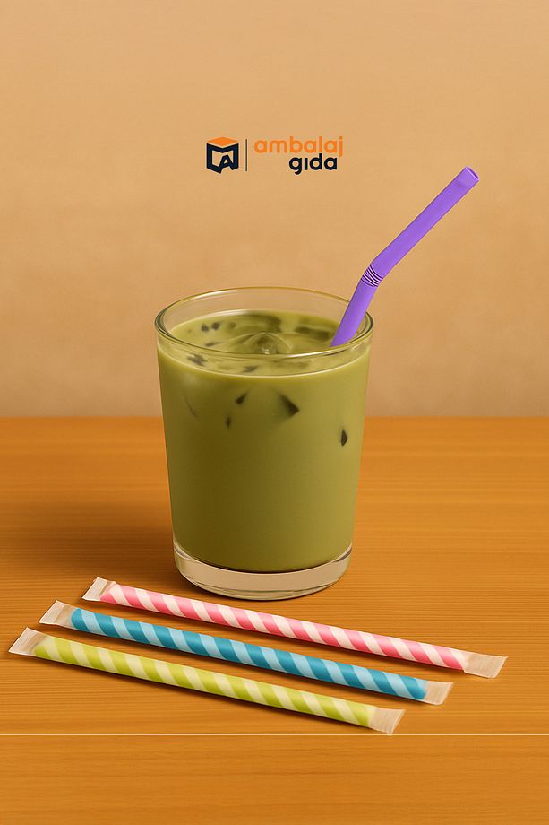 Jelatinli Körüklü Frozen Pipet 24 Cm Buzlu Latte Cola Ice Tea Moca Soğuk Kahve Milkshake - 100 Adet - 3