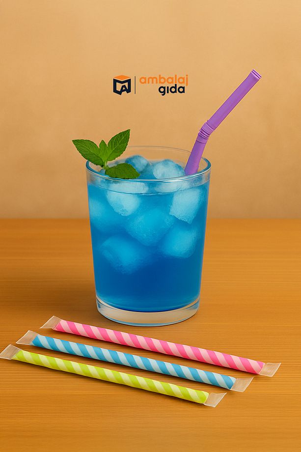 Jelatinli Körüklü Frozen Pipet 24 Cm Buzlu Latte Cola Ice Tea Moca Soğuk Kahve Milkshake - 100 Adet - 2