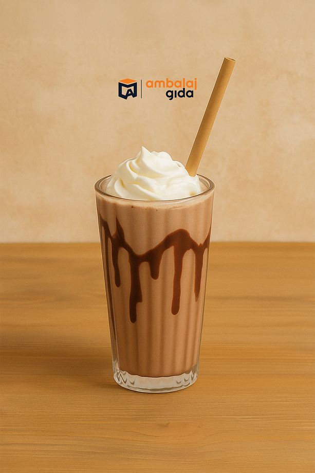 Kağıt Pipet 8 Mmx240 Mm Kraft - 100 Adet Ice Moca Soğuk Kahve Çikolatalı Çilekli Milkshake Limonata - 1