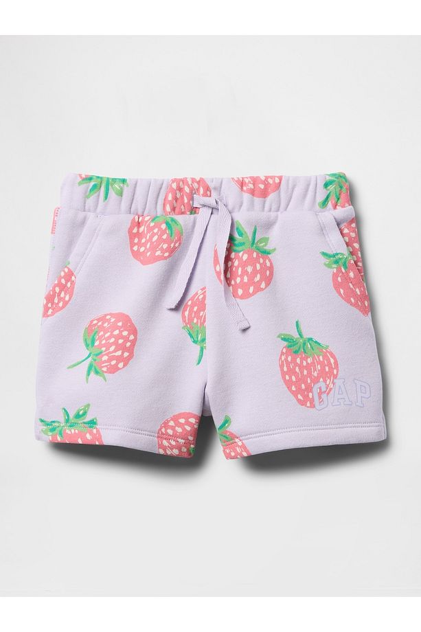 Kız Bebek Lila Gap Logo Havlu Kumaş Pull-On Şort - 1
