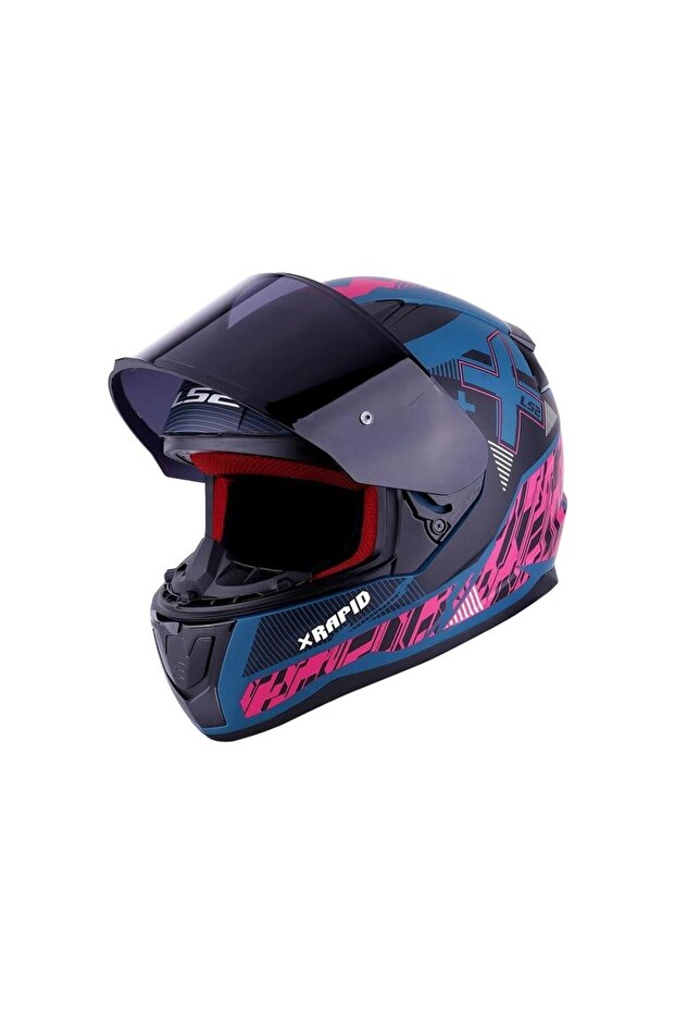 RAPID 2 XTREET MAT MAVİ-MOR KASK - SİYAH VİZÖRLÜ L - 5
