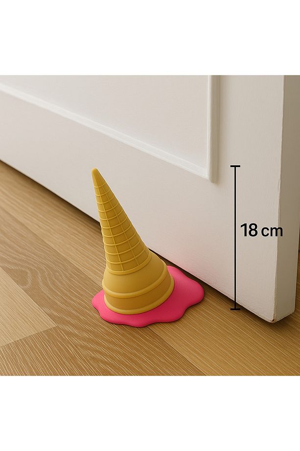 Dondurma Şeklinde Kapı Stopper, Kapı Durdurucu, Dondurmalı Kapı Altı Durdurucu - 1