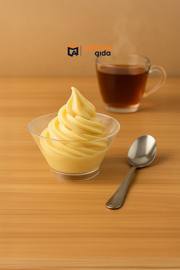 Asimetrik Tatlı Ve Sunum Kasesi Kapak 250 Ml. (15 ADET) Tatlı Magnolia Profiterol Tiramisu - 3