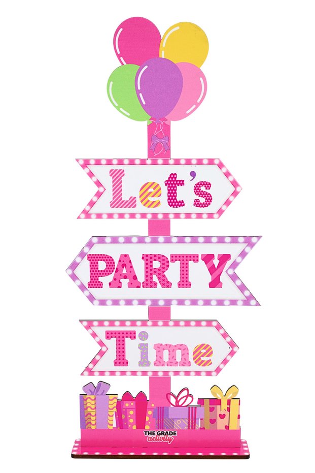 Pink Birthday Display Birthday Decorations Pink Party Supplies Girl Children Birthday Concept