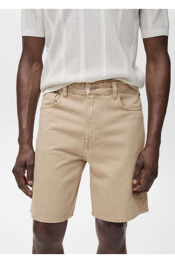 Regular fit jean bermuda şort - 7